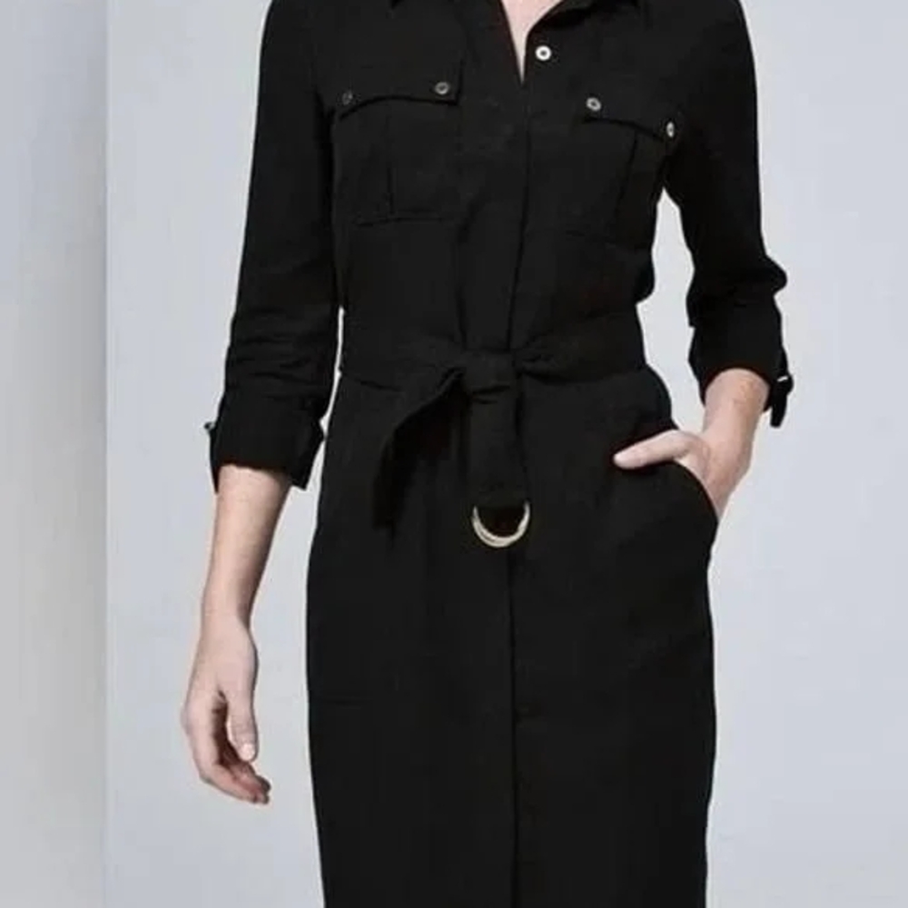 Stylish Black Belted Jumpsuit - Picture 6 of 6